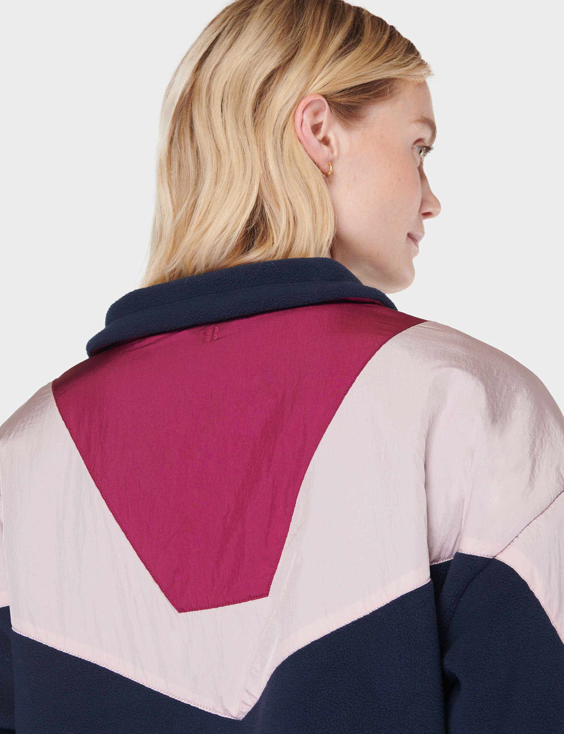 Orbit Fleece Half Zip Pullover - Navy Blue Color Block Design | Cozy & Stylish for Outdoor Activities, Hiking, and Casual Wear