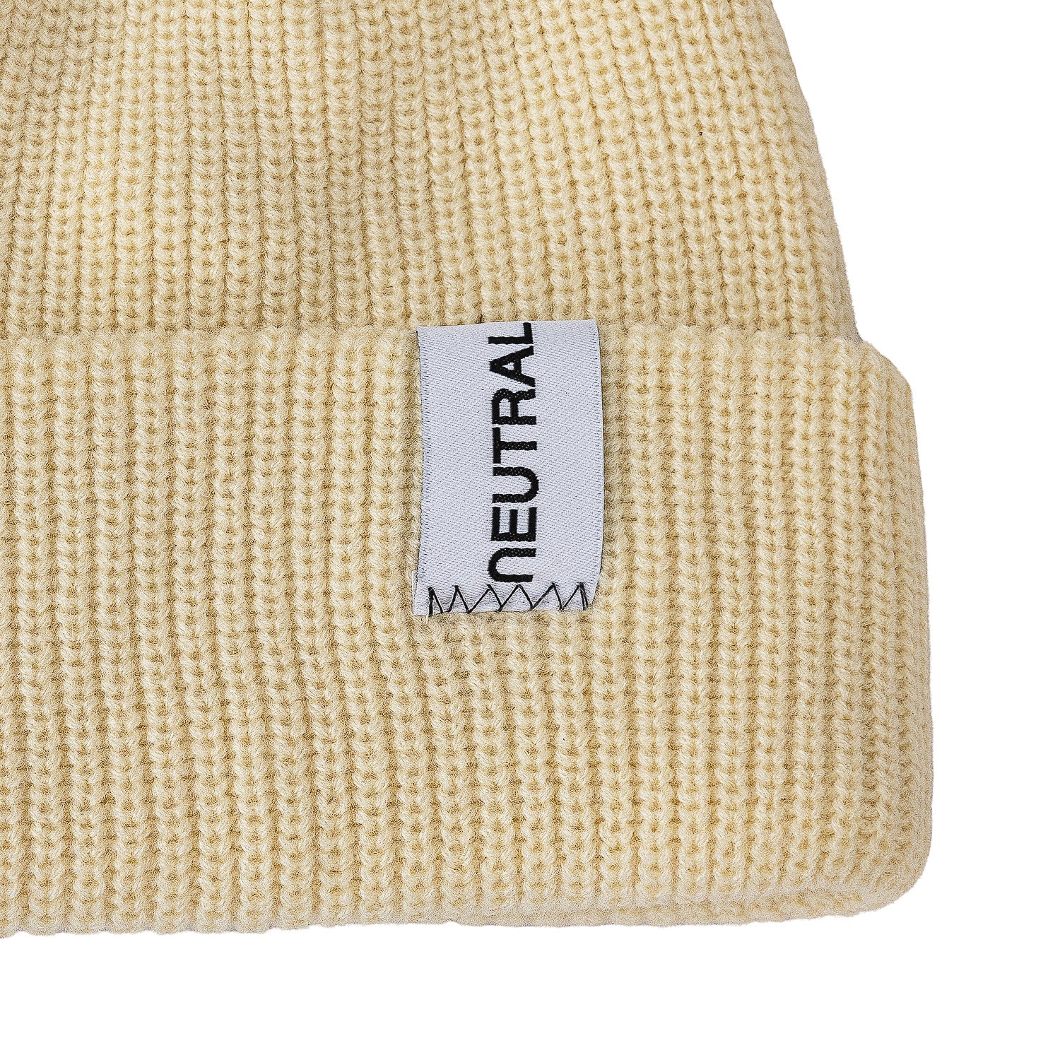 Neutral Society Beige Beanie - Soft & Warm Winter Knit Hat for Men & Women - Perfect for Outdoor Activities, Skiing, and Casual Wear