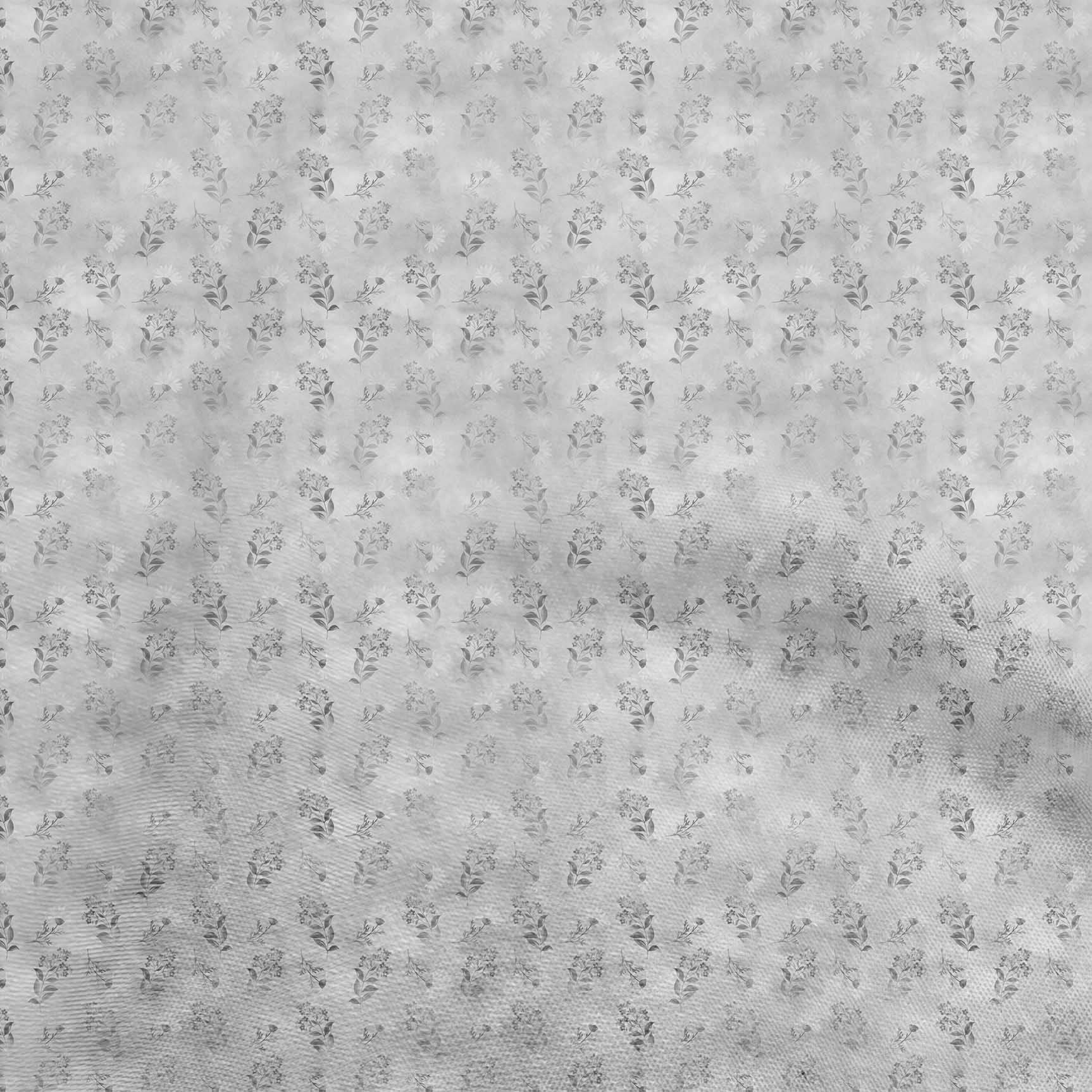 oneOone Cotton Poplin Gray Watercolor Floral Print Fabric by The Yard - 42 Inch Wide for DIY Clothing, Dresses, Quilting & Home Decor Sewing Projects