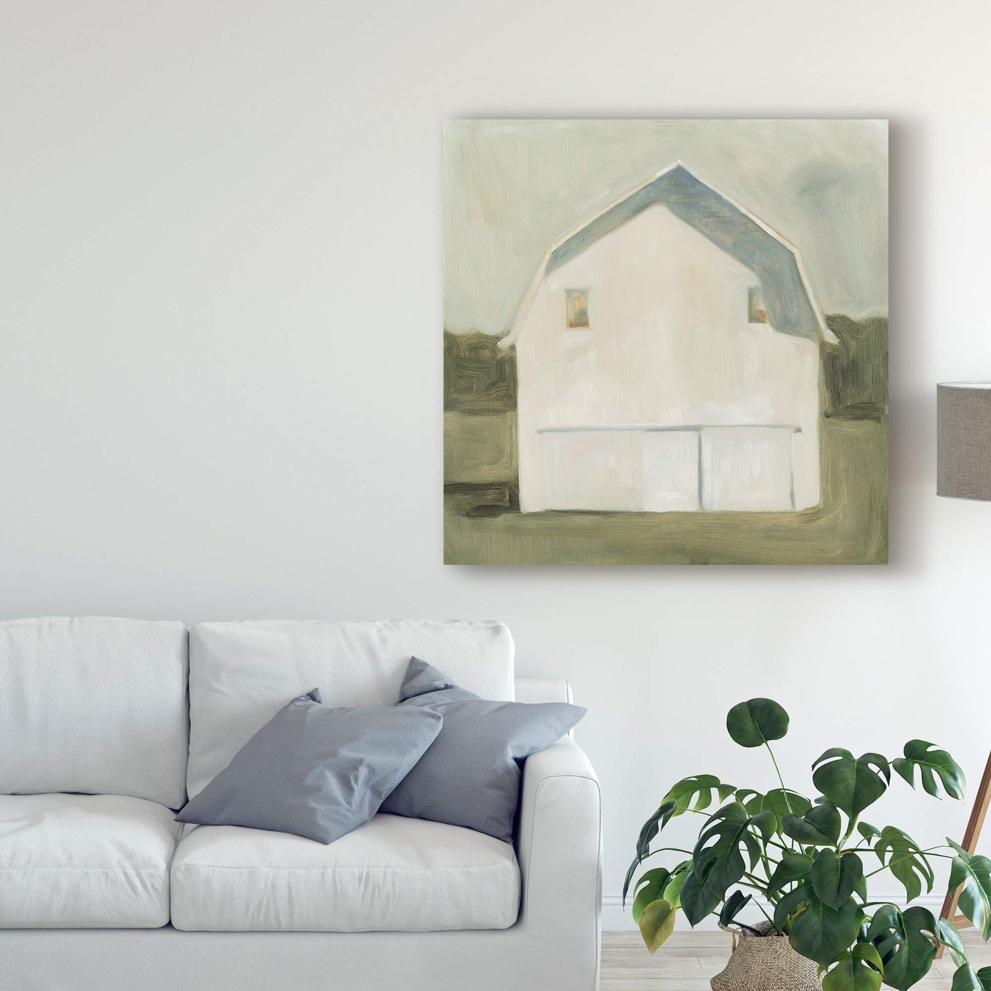Emma Scarvey Serene Barn VI Fine Art Print - 14x14 Inch Wall Decor for Living Room, Bedroom & Office - Premium Canvas Painting for Home & Office Decor