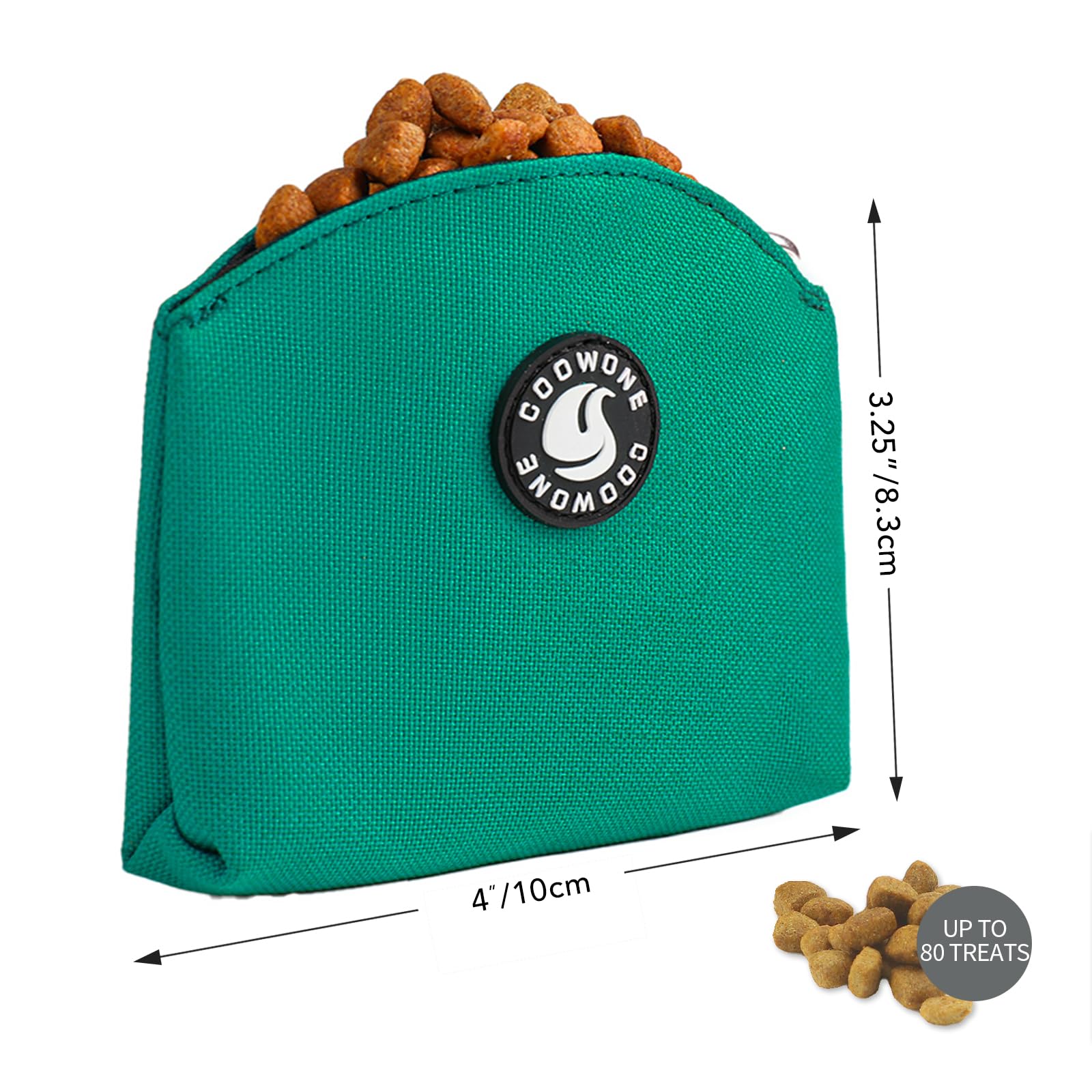 COOWONE Magnetic Dog Treat Pouch - Small Training Treat Bag with Clip, Hands-Free Pocket-Sized for Dog Walking & Obedience Training (Green) - Perfect for Pet Owners, Dog Walkers & Trainers