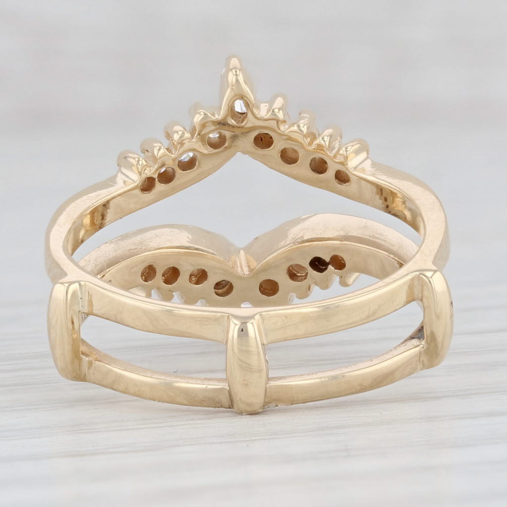 0.47ctw Diamond Ring Jacket Guard - 14k Yellow Gold Size 7 Wedding Band for Women - Perfect Bridal Jewelry Gift for Engagement, Anniversary & Special Occasions