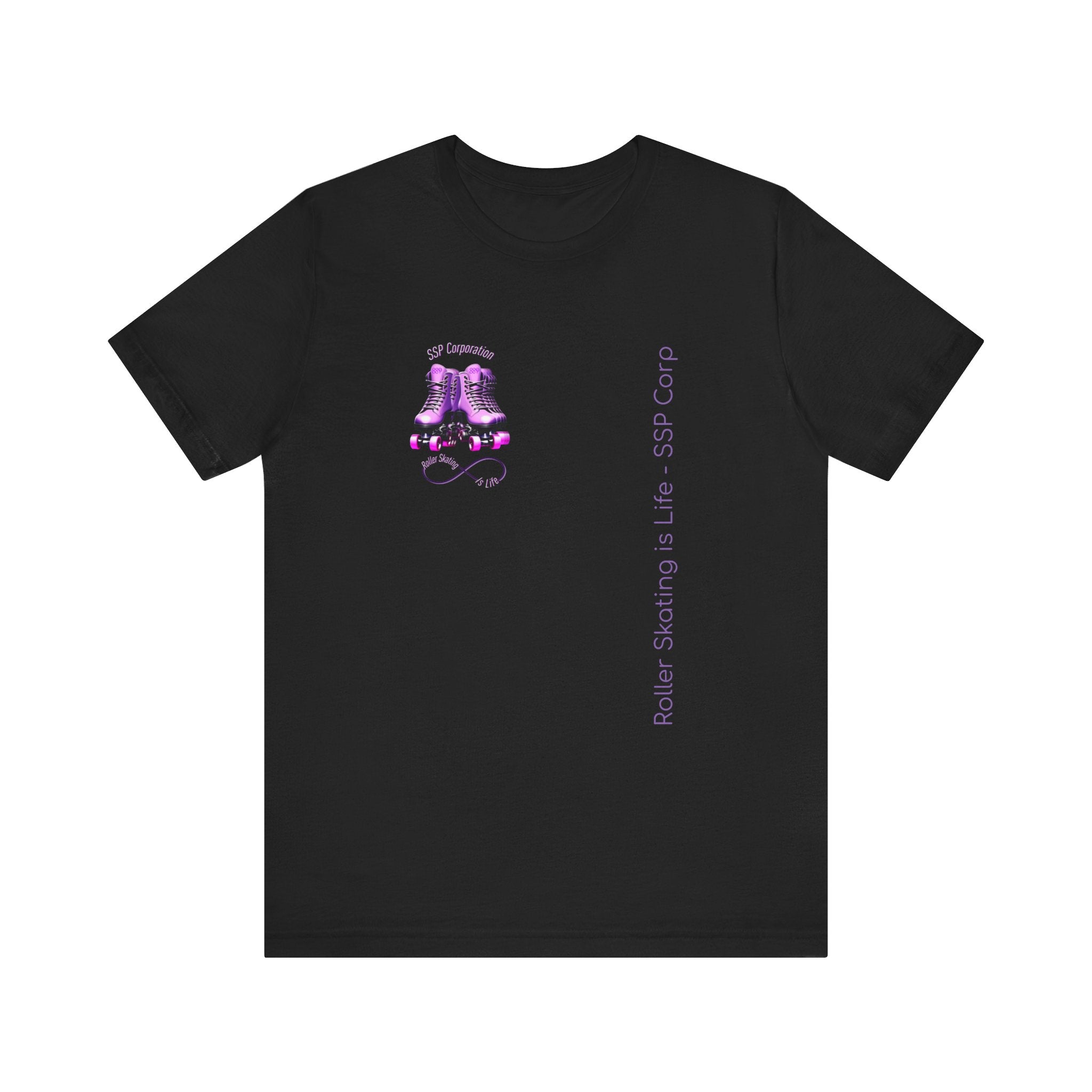 SSP Corp Roller Skating is Life Graphic T-Shirt - Comfortable Cotton Tee for Skaters & Roller Derby Fans - Perfect for Casual Wear, Skate Parks & Retro Fashion