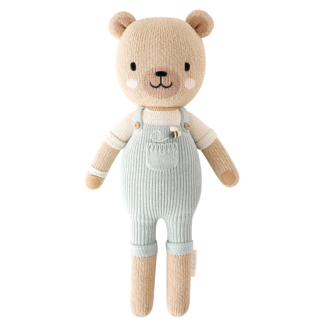 Cuddle + Kind Charlie the Honey Bear - Handmade Knit Doll for Babies & Kids | Perfect for Cuddling, Gifts, and Nursery Decor