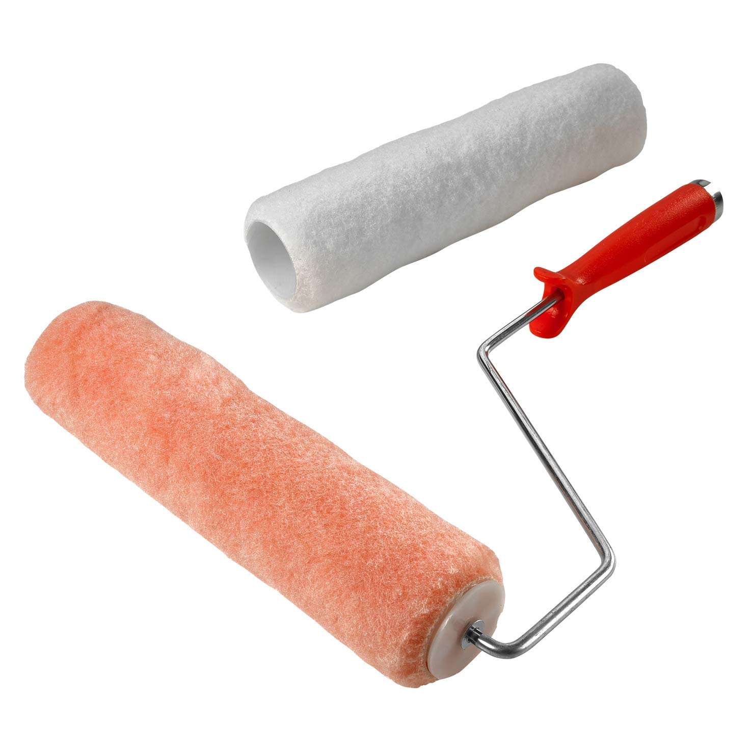 Katzco 9-Inch Paint Roller Set - 5 Wire Cage & 2 Roller Covers for Professional Painting - Oil, Watercolor, Art & Craft Projects - Perfect for Home Renovation, Wall Painting & DIY Construction Projects