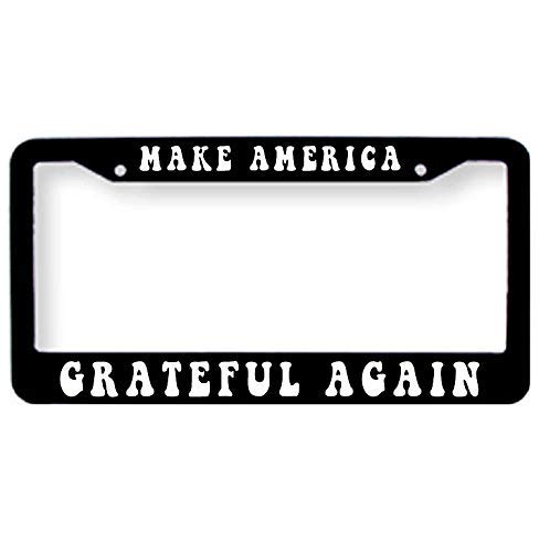 Personalized Waterproof Aluminum License Plate Frame - 6x12 Inches, Car Accessories for Auto, Make America Grateful Again - Durable & Stylish Tag Cover for Cars, Trucks & SUVs (Perfect for Gifts & Customization)