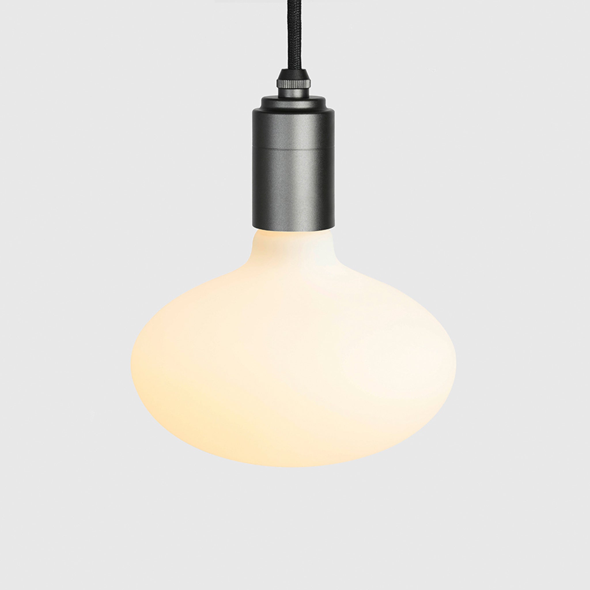 Graphite Oval Dim to Warm Pendant Light - Modern Adjustable Hanging Fixture for Dining Room, Kitchen Island & Bedroom Lighting