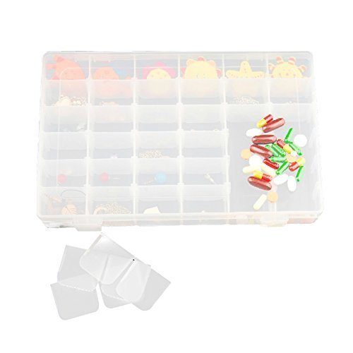 36 Grids Clear Plastic Jewelry Box Organizer - Removable Dividers Storage Container for Earrings, Rings & Necklaces - Perfect for Travel, Home & Gift Packaging