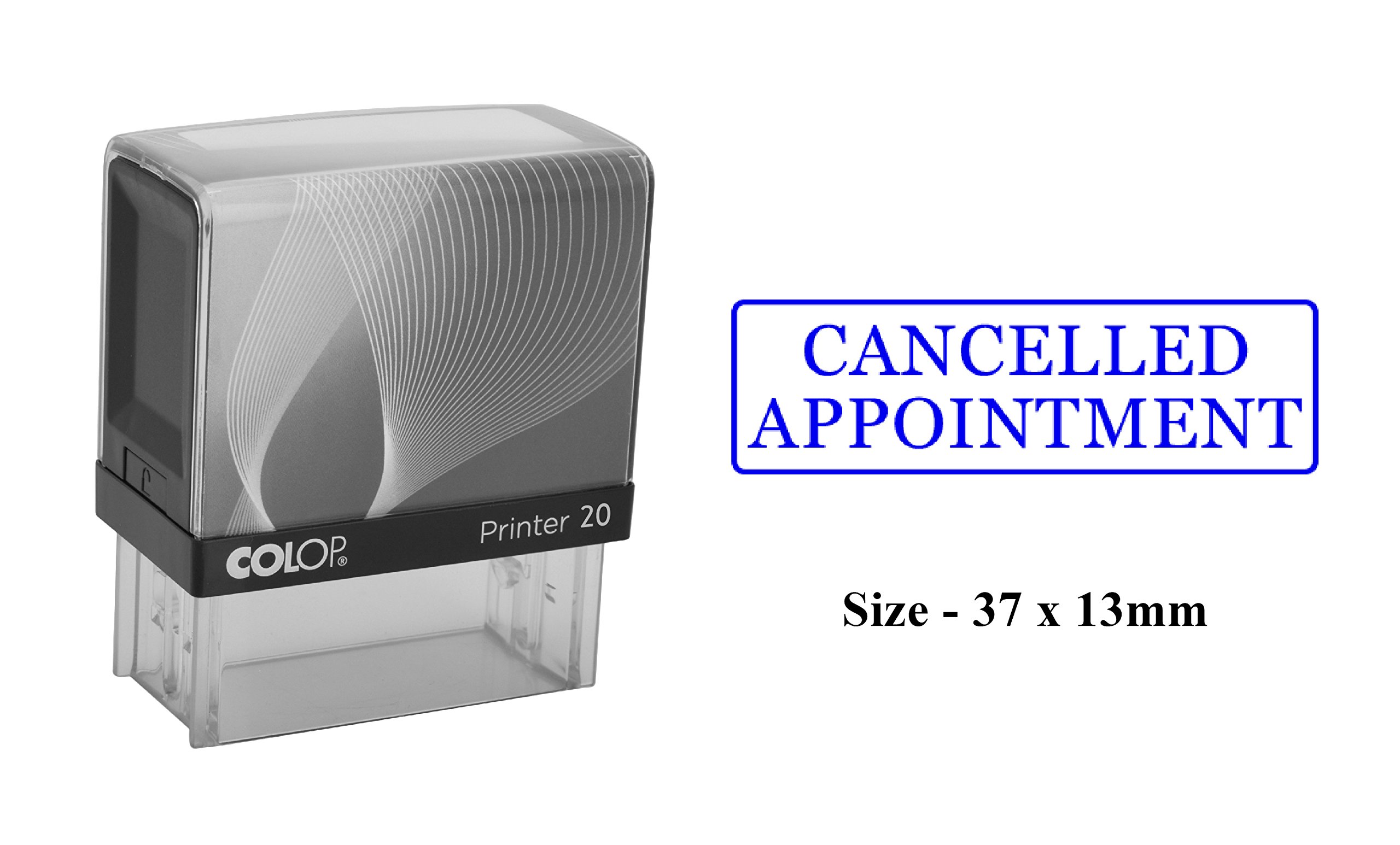 Custom Self Inking Rubber Stamp for Business & Office - Personalized Appointment Cancelled Stamp by Colop - Perfect for Mail, Documents, and Office Stationery