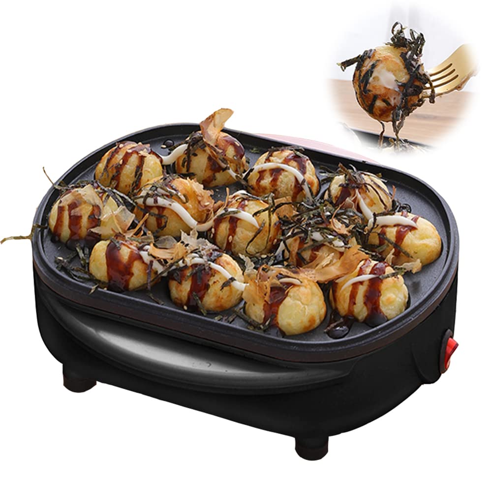 **13-Hole Japanese Takoyaki Maker Machine – Non-Stick Octopus Ball Pancake Cooker for Home & Party, Black | Perfect for Snacks, Street Food & Family Gatherings**