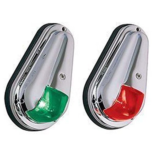Perko 955DPOSTS Stainless Steel Vertical Mount Marine Navigation Side Lights - Ideal for Boats, Yachts & Watercraft