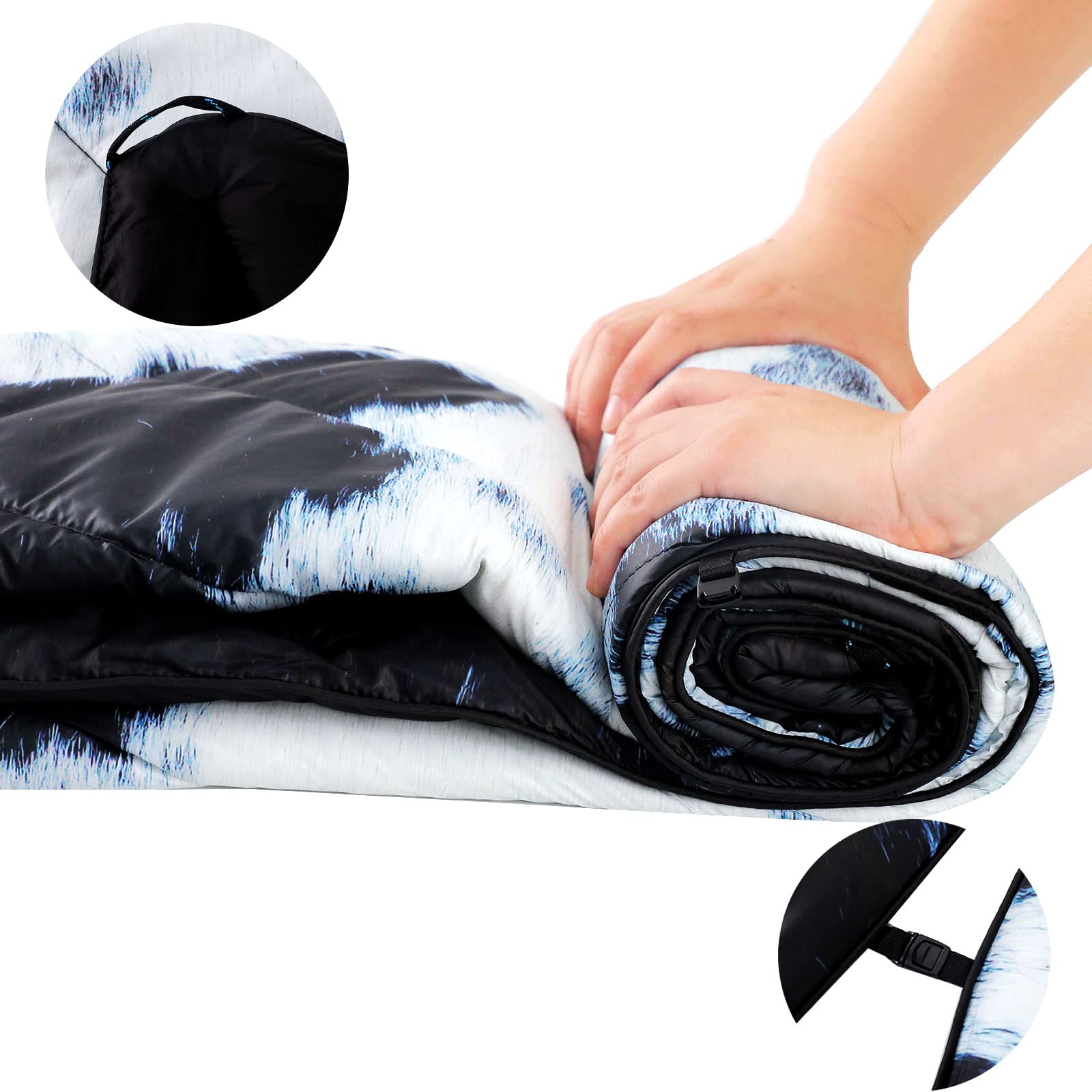 Premium Waterproof Camping Blanket - Ultra Warm & Cozy Travel Blanket for Outdoor Adventures, Picnics, Hiking & Mountain Trips (Cow Print, 78