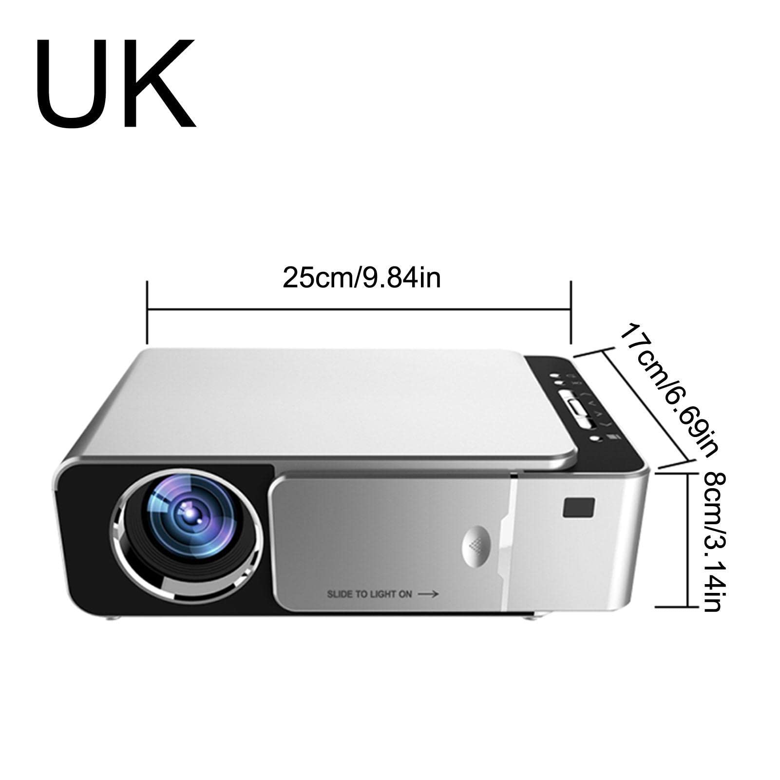 TAYSTE Portable Projector with Noise Suppression System - 1080p HD Smart WiFi Projector for Home Theater, Outdoor Movies & Indoor Entertainment - Compact Black Mini Projector for Adults & Kids