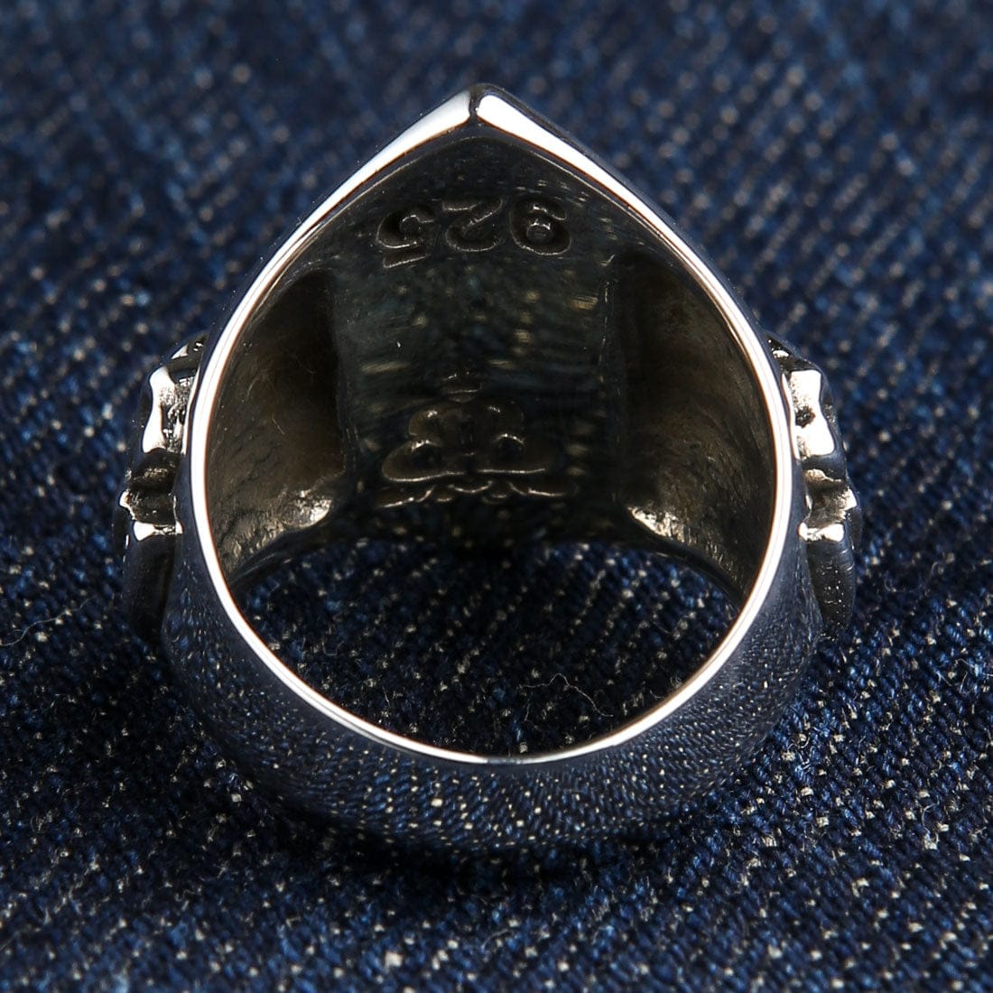 Outlaw 1% Sterling Silver Biker Ring for Men - Heavy Duty Motorcycle Jewelry - Perfect for Biker Gangs, Motorcycle Clubs & Rebel Fashion