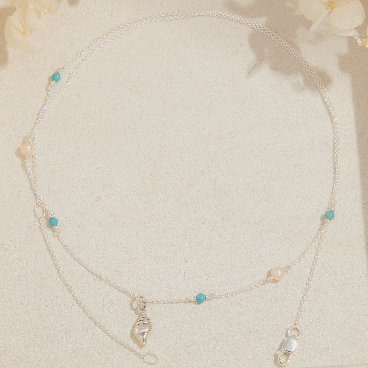 Santorini Necklace - Elegant Blue and White Pendant Jewelry for Women | Perfect for Weddings, Parties, and Beach Vacations