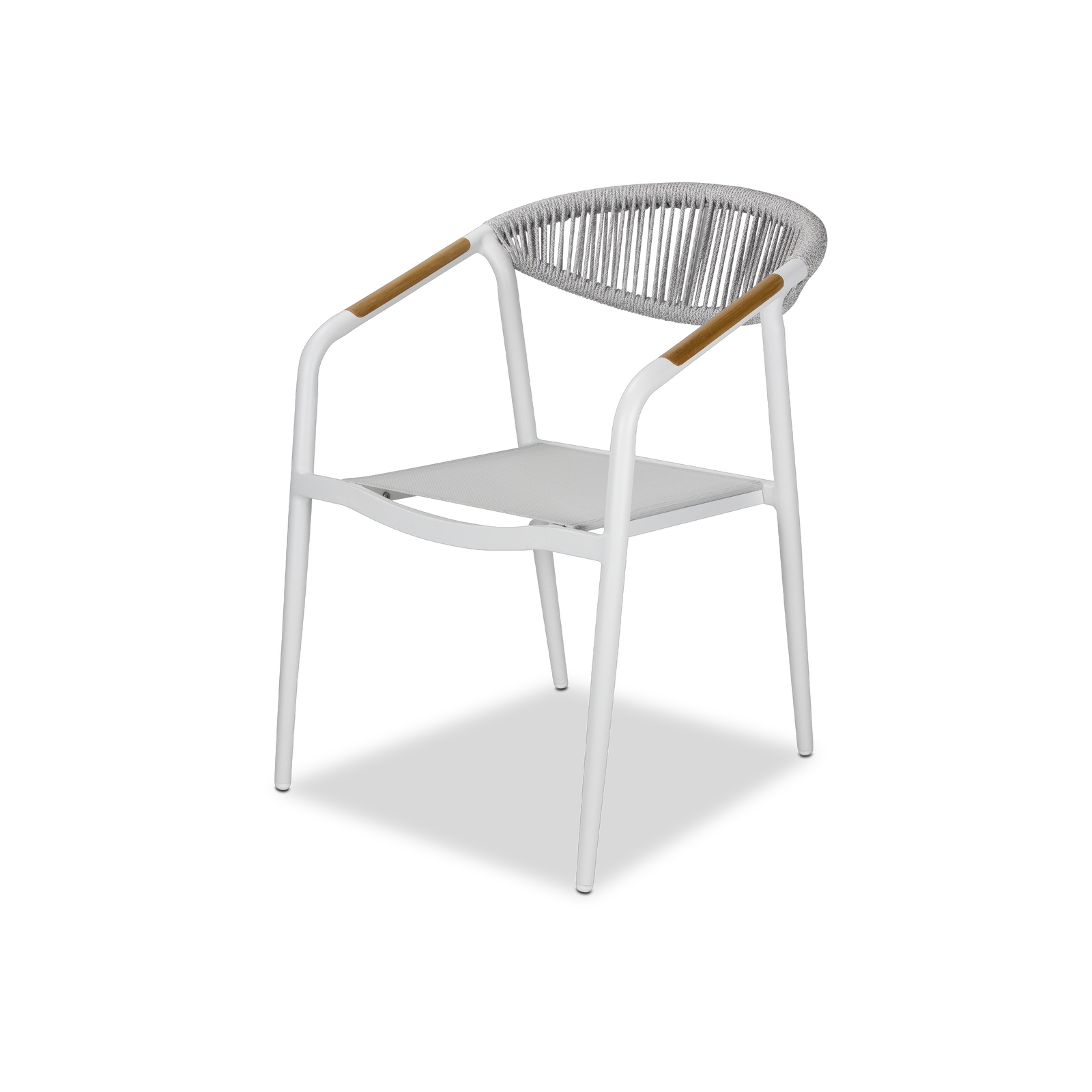 Amalfi Round 5-Piece Outdoor Dining Set with Weather-Resistant Rope Chairs - Perfect for Patio, Garden, and Backyard Entertaining