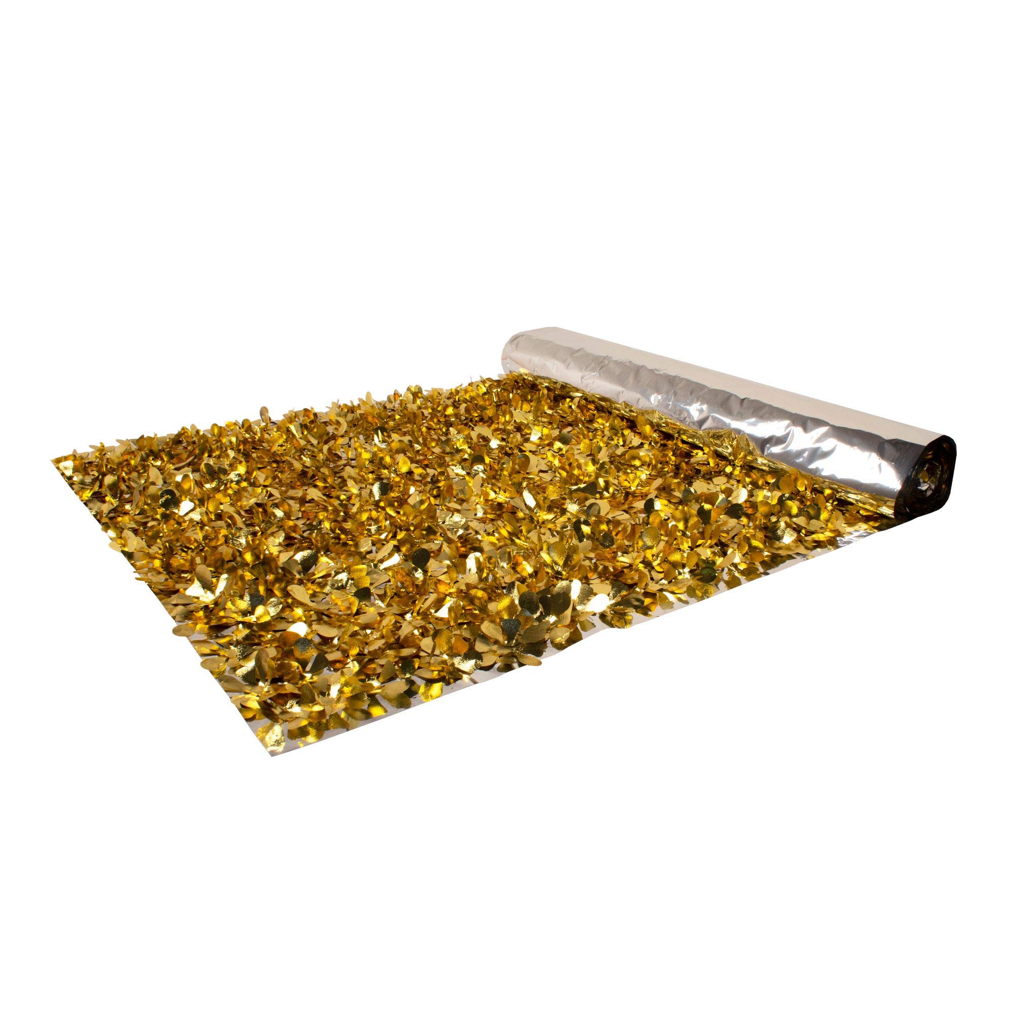 CC Home Furnishings 15ft Gold & Silver Modern Floral Party Streamers - Perfect for Birthday Decorations, Wedding Backdrops, and Celebration Events