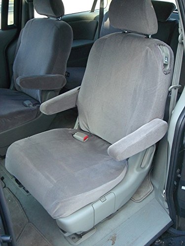 Exact Fit Durafit Seat Covers for 2005-2010 Honda Odyssey 7-Passenger Van - Taupe Automotive Twill - Custom Fit for All 3 Rows - Perfect for Family Road Trips & Daily Commutes