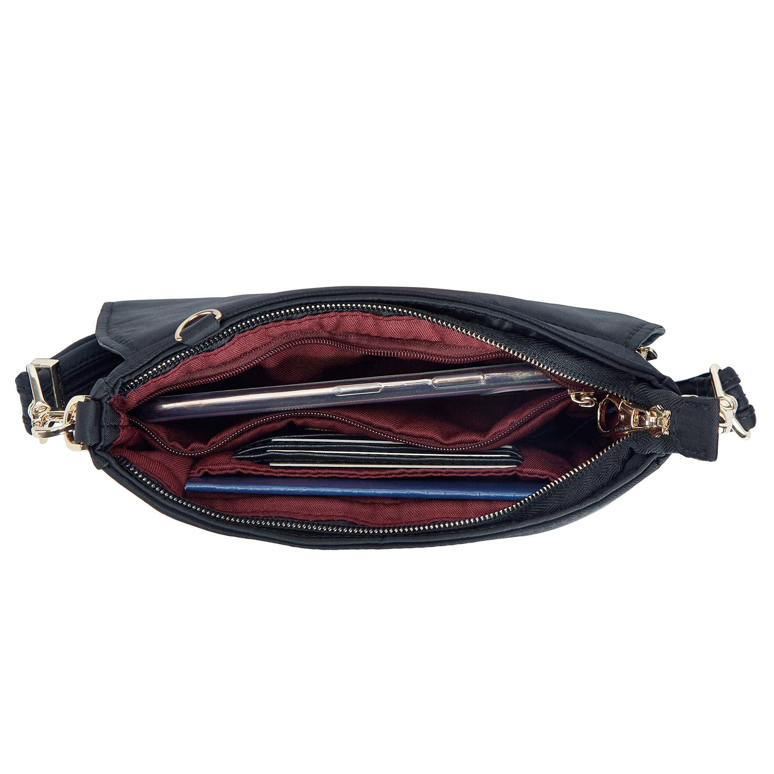 Travelon Anti-Theft Addison Convertible Crossbody Belt Bag for Women - Secure RFID Blocking Purse for Travel, Commuting & Daily Use