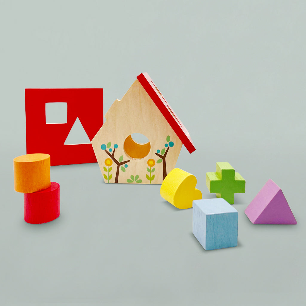 My Little Bird House Wooden Shape Sorter Toy - Educational Montessori Learning Activity for Toddlers & Kids - Perfect for Preschool Classroom, Daycare, and Home Playtime