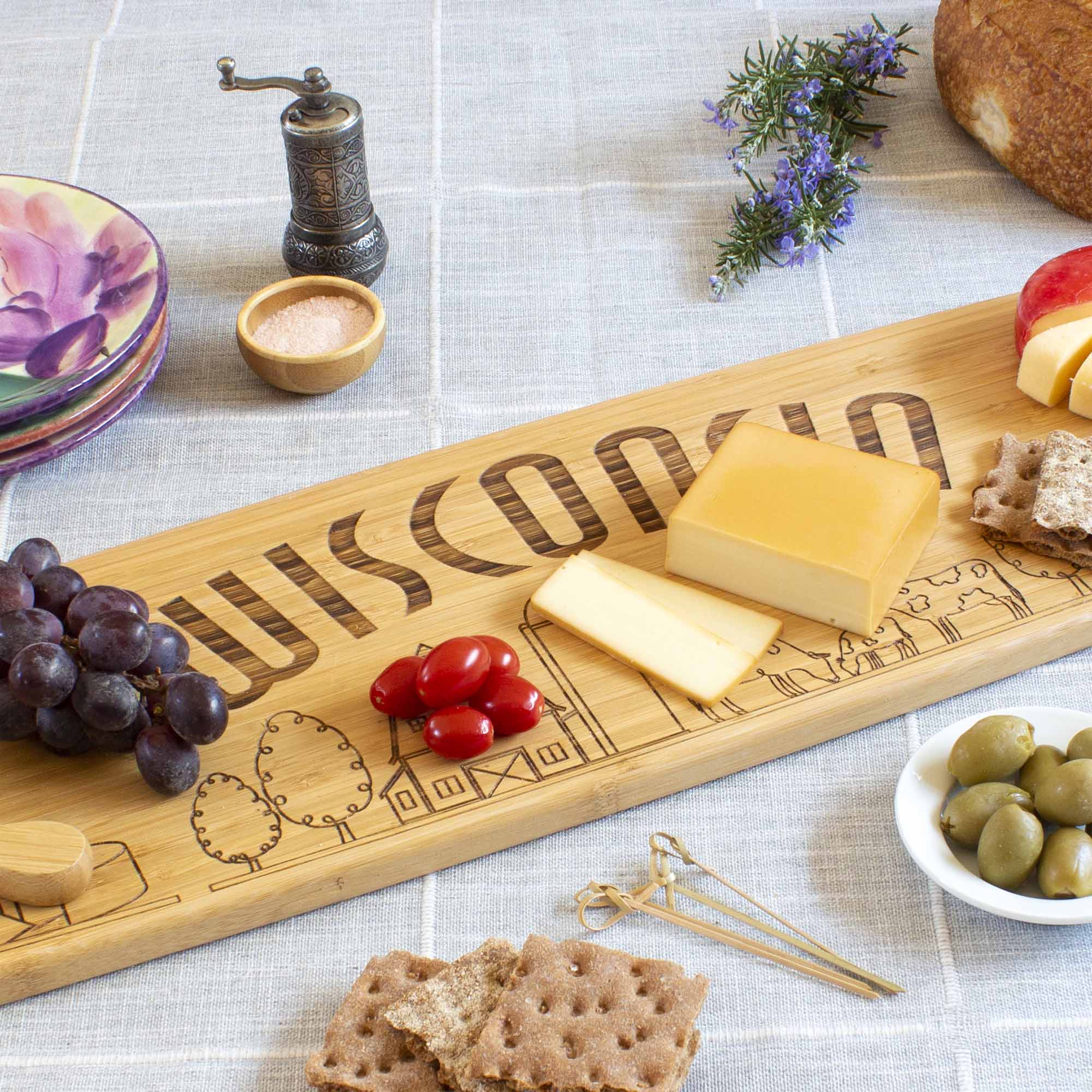 Wisconsin Engraved XL Charcuterie Board - 30