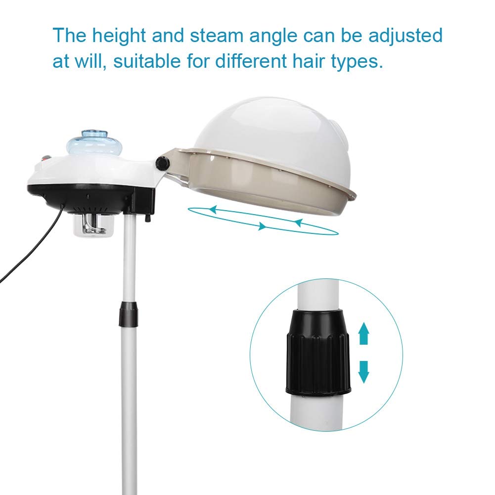 Professional Salon Hair Steamer with Wheels - Floor Stand Hair Dyeing & Perming Steam Machine for Oil Treatment & Daily Hair Care | Perfect for Salons, Home Use & Hair Styling Treatments (US)