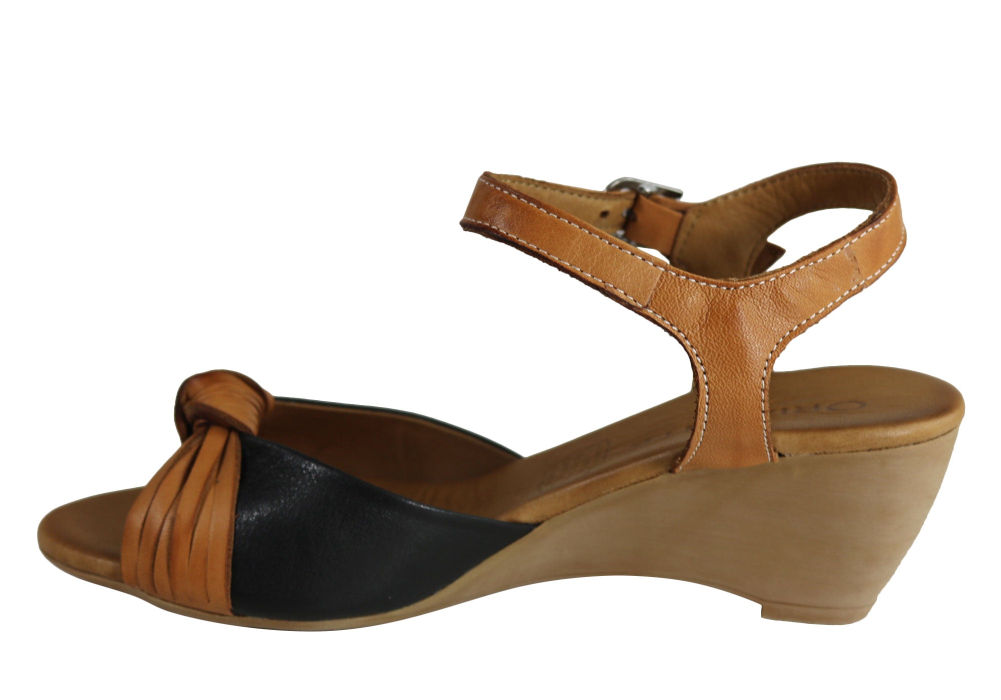 Orizonte Toronto Women's European Leather Comfortable Wedge Sandals - Stylish Summer Casual Shoes for Walking, Travel & Beach Outfits