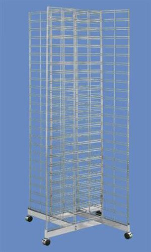 4-Way Chrome Slat Grid Rack 36x36