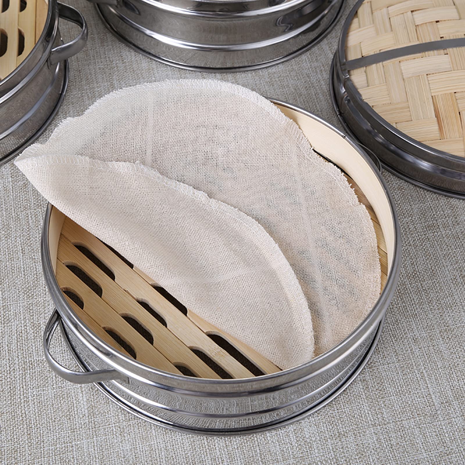 Premium Bamboo Steamer Basket - 11.8 Inch (30cm) Chinese Seiro for Dumplings, Buns & Healthy Cooking | Durable Steamer for Shumai, Dim Sum & Asian Cuisine | Perfect for Home Kitchens & Restaurant Use
