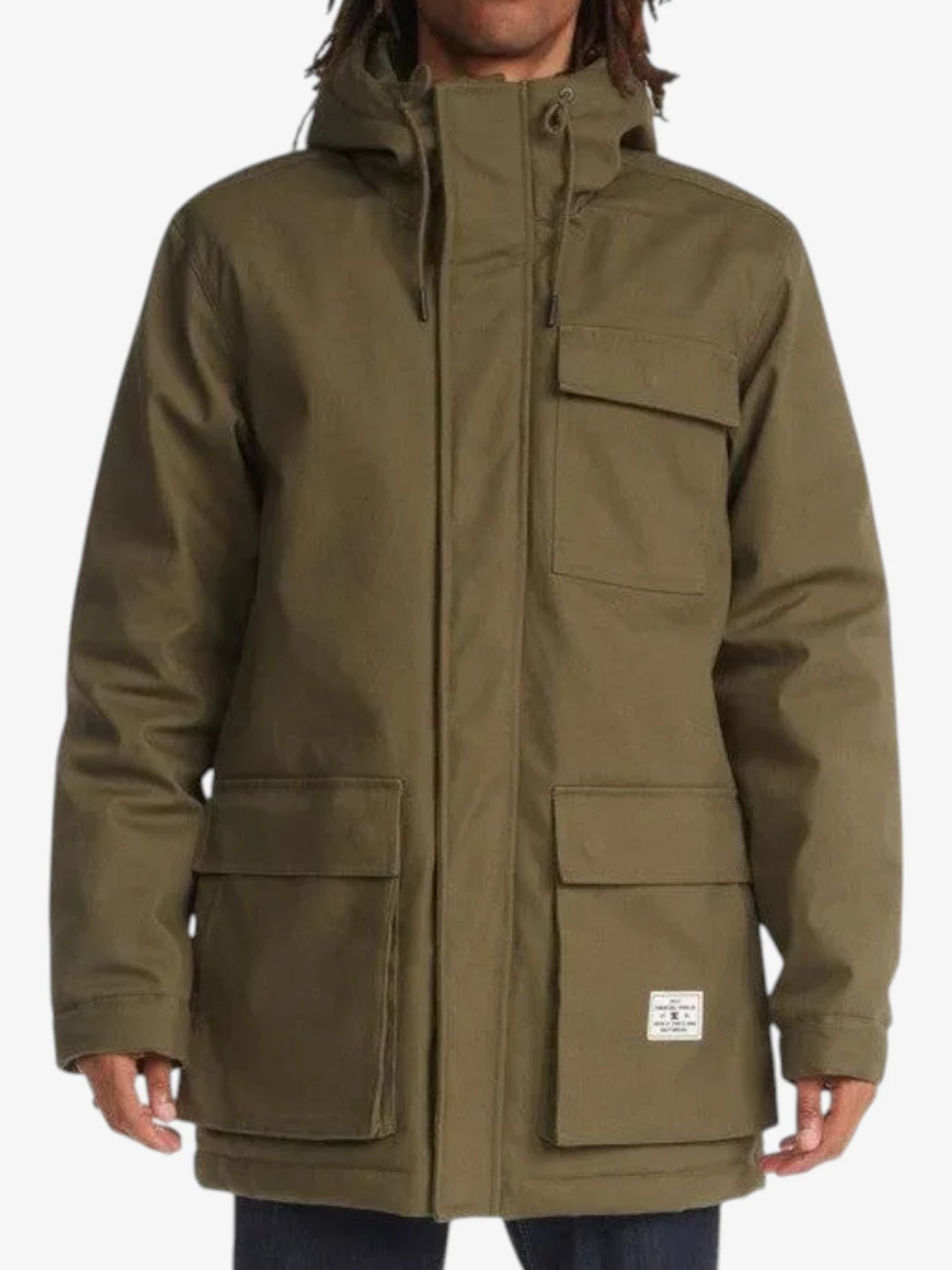 DC Campera Parka Canondale 2 Military Green Jacket - Waterproof Winter Coat for Men, Outdoor Hiking & Urban Streetwear Fashion