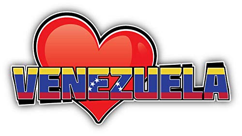 Venezuela Flag Heart Vinyl Magnet - 5