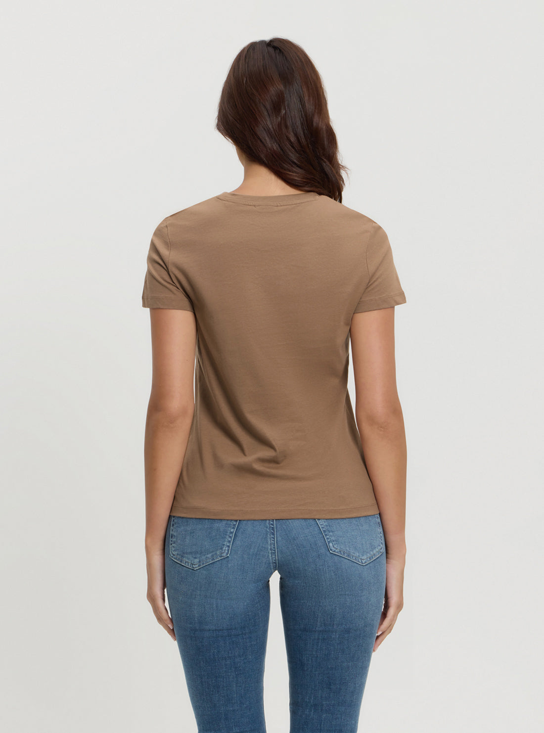 Brown Martina T-Shirt for Women - Soft Cotton Casual Tee - Perfect for Everyday Wear, Outings & Layering