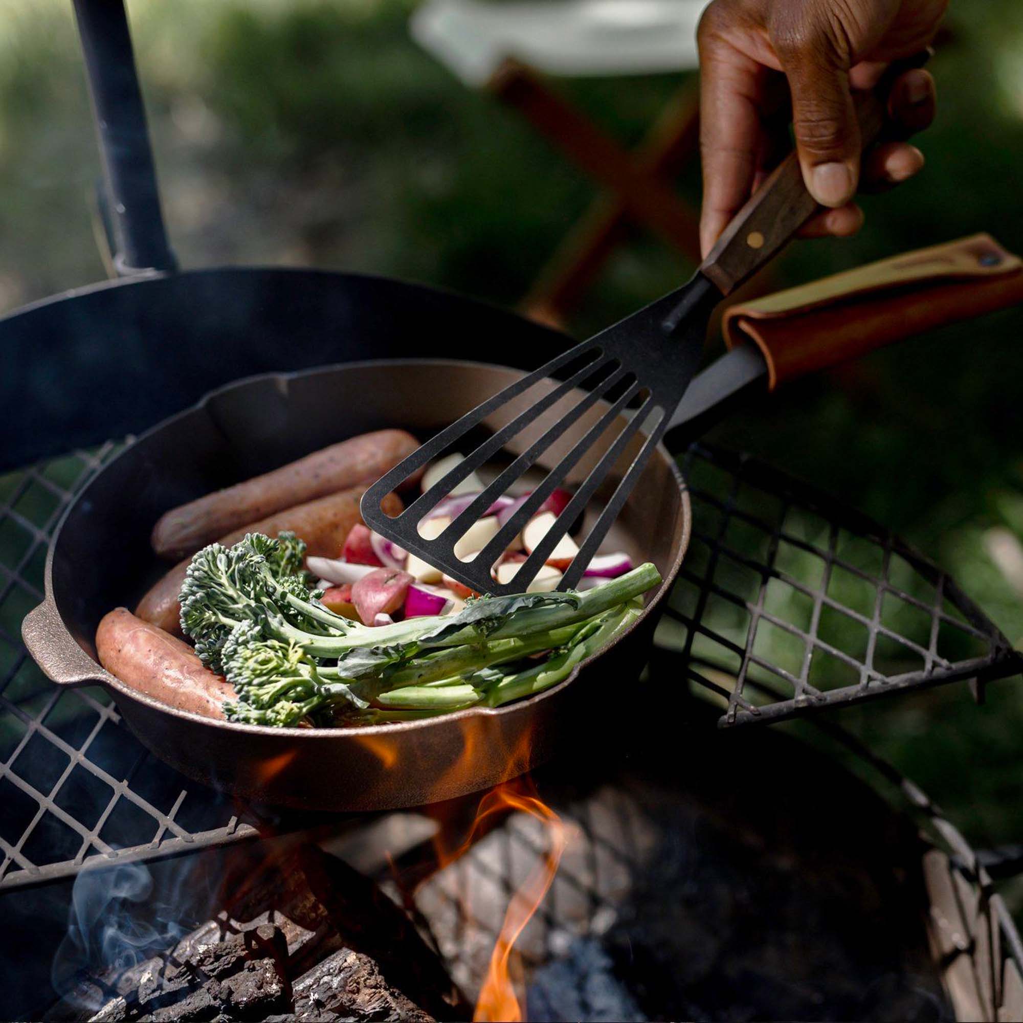 Premium All-in-One Cast Iron Skillet - 12 Inch Pre-Seasoned Oven Safe Skillet for Cooking, Baking & Grilling - Perfect for Stovetop, Oven, Camping & Outdoor BBQ