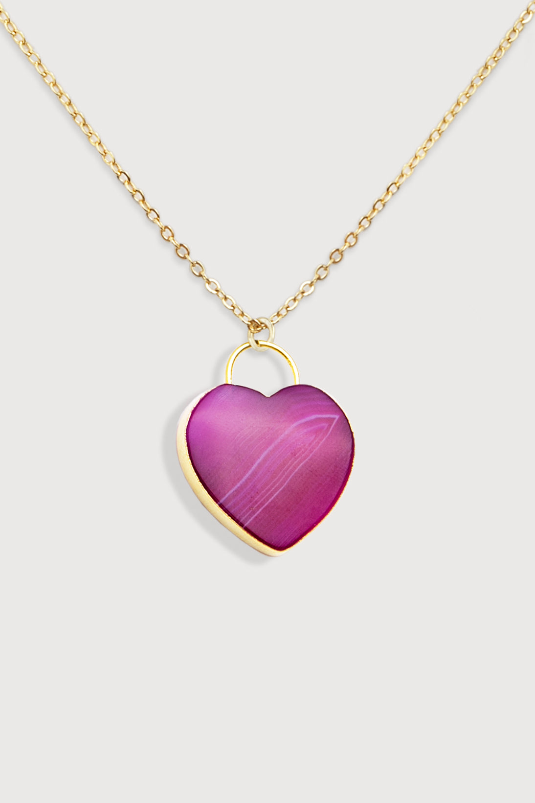 Natural Agate Heart Necklace for Women - Healing Stone Jewelry Gift for Her - Perfect for Valentine's Day, Anniversary & Spiritual Healing