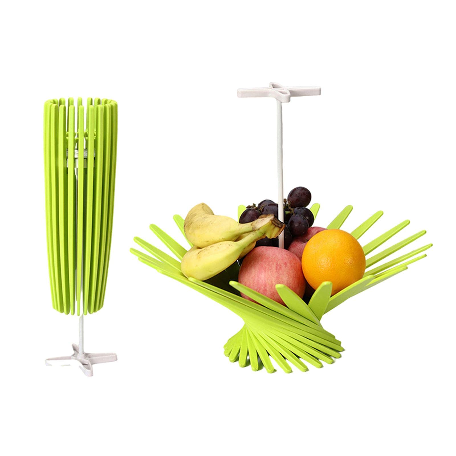 Creative Foldable Rotating Fruit Bowl - Multi-Purpose Kitchen Storage Basket for Fruits, Vegetables, Eggs & Snacks | Space-Saving Countertop Organizer for Dining Room, Pantry & Office