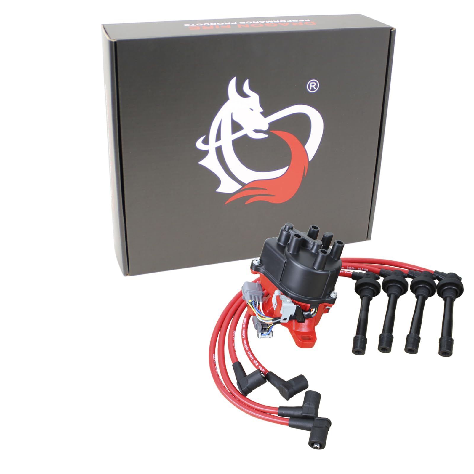 AIP Electronics Dragon FIRE Performance Complete Power Pack Ignition Distributor & Plug Wires for 1992-1995 Honda Civic 1.5L 1.6L SOHC VTEC I4 - OEM Fit Kit-1106 | High-Performance Ignition Upgrade for Racing & Daily Driving