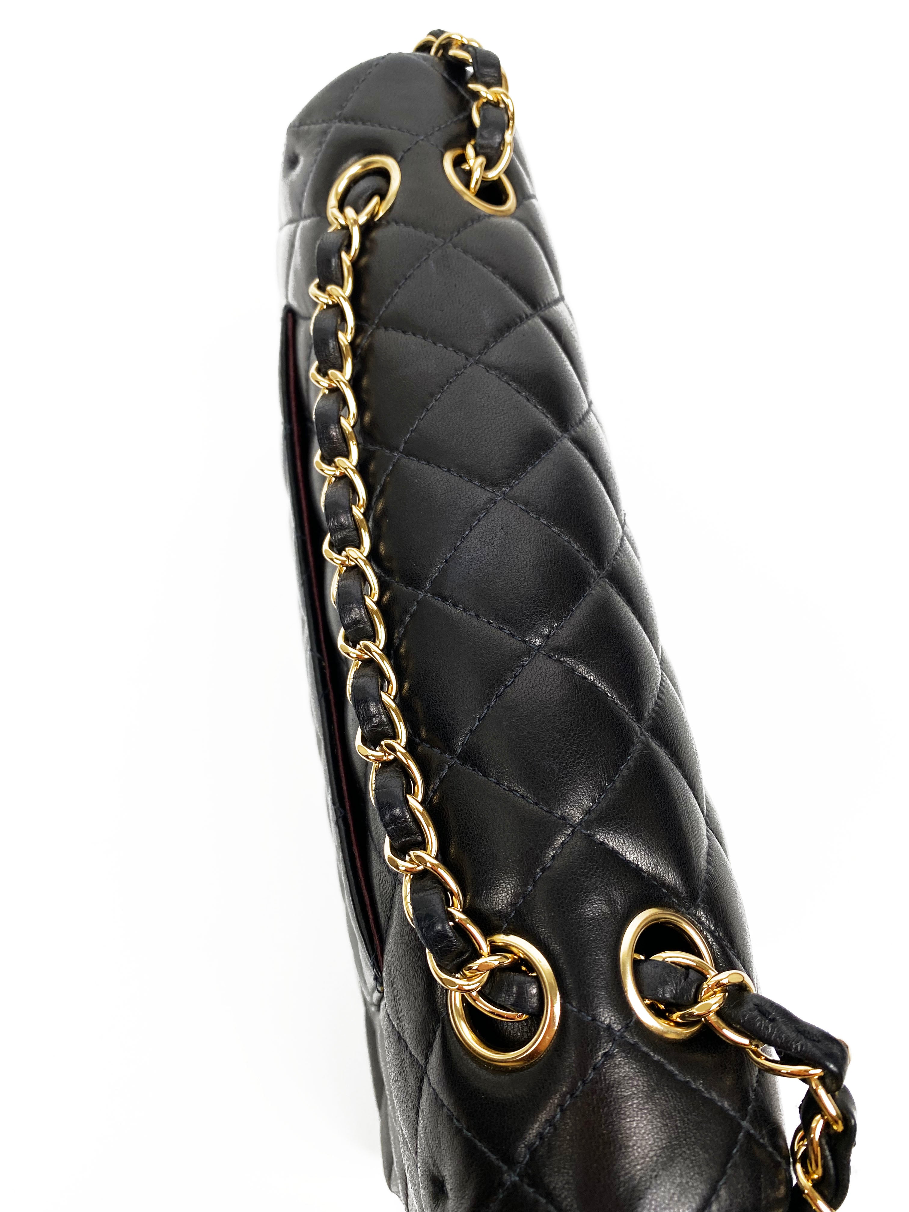 Chanel Medium Black Lambskin Classic Flap Bag - Luxury Designer Handbag for Women | Perfect for Evening Events, Date Nights & Special Occasions