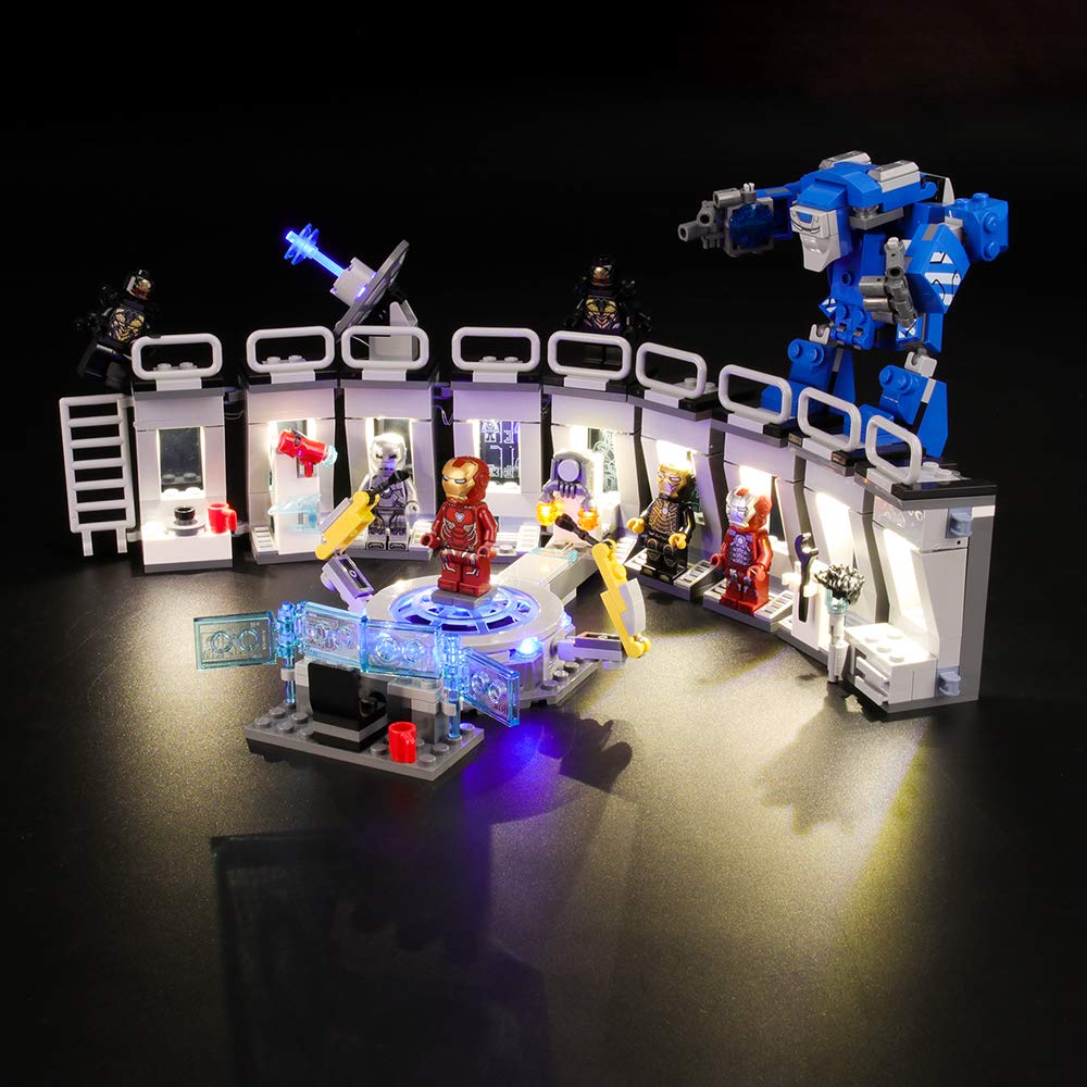 GEAMENT LED Light Kit for Lego Iron Man Hall of Armor 76125 - Compatible with Lego Building Blocks (Model Not Included) - Perfect for Superhero Displays & Lego Collector Showcases