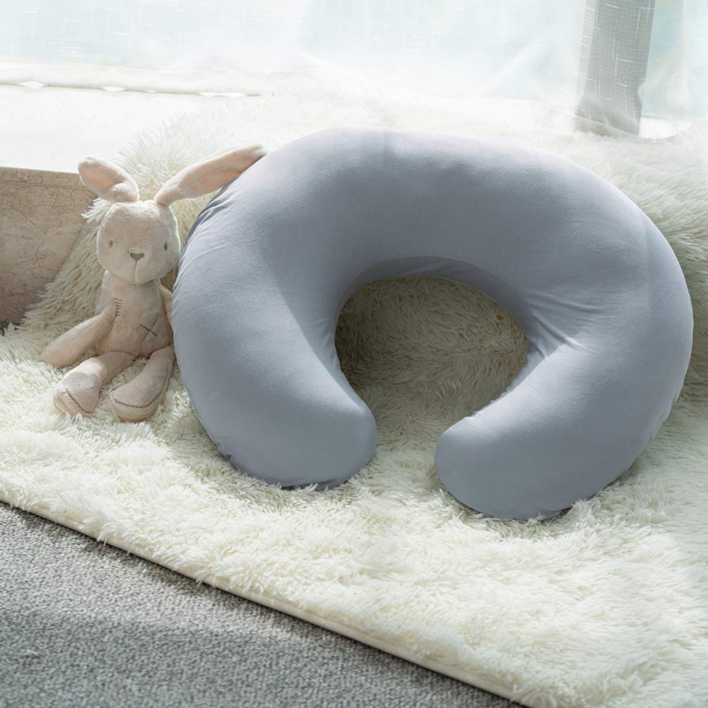 Breastfeeding Pillow with 2 Removable Washable Covers - Nursing Support Pillow for New Moms & Babies - Comfortable Feeding & Lounging Pillow - Perfect for Nursing, Bottle Feeding & Tummy Time