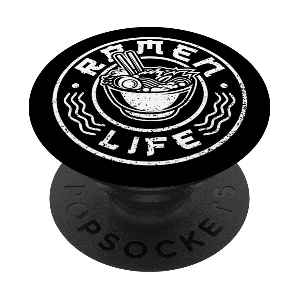 Anime Ramen Noodle Bowl PopSockets Swappable PopGrip - Cute Japanese Food Design for Phone & Tablet Accessories | Perfect for Anime Fans, Ramen Lovers, and Pop Culture Enthusiasts