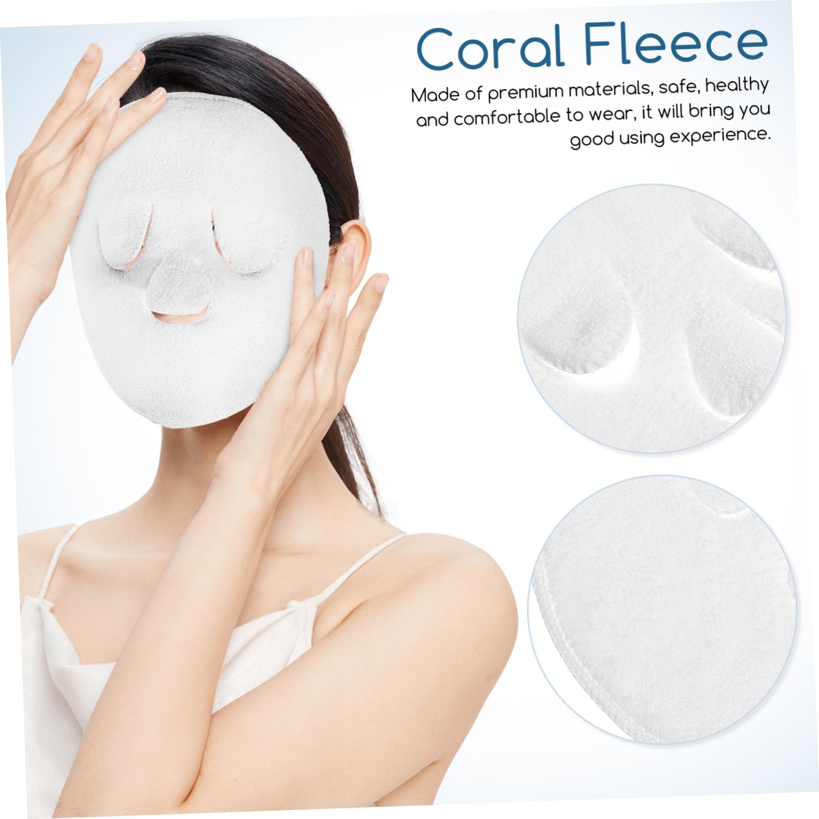 2Pcs Thickened Coral Fleece Face Towels for Hot & Cold Compress - Ultra Soft Facial Care Towels for Spa, Skincare & Personal Treatment - Perfect for Relaxation, Puffiness Relief & Beauty Routine