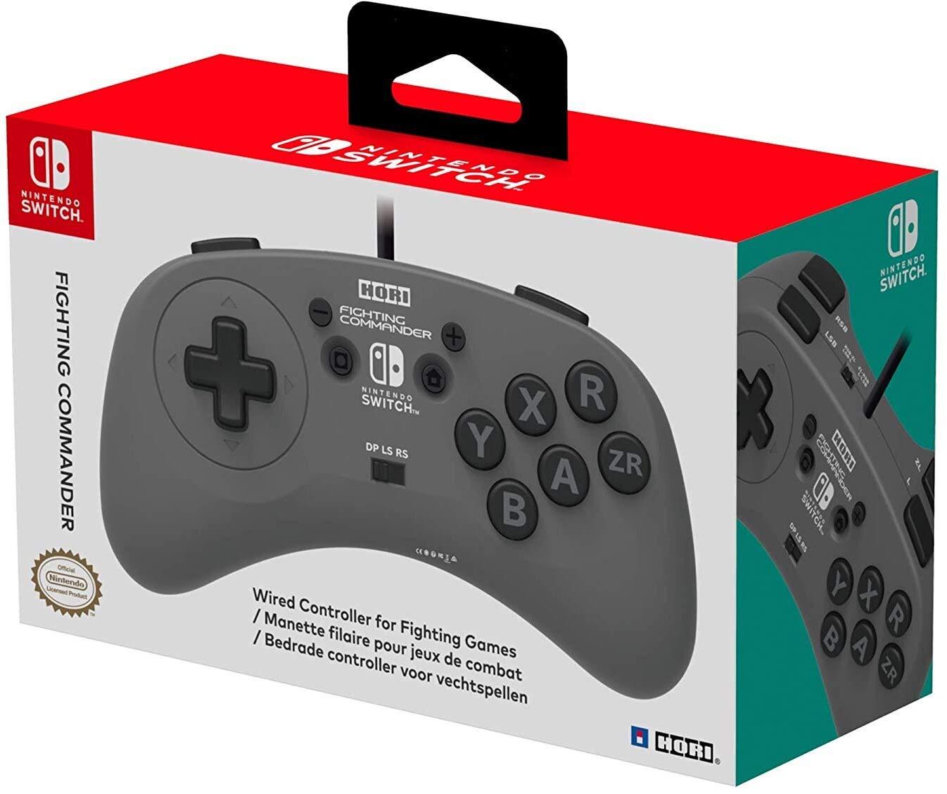 HORI Nintendo Switch Fighting Commander Officially Licensed Wired Controller for Nintendo Switch - Perfect for Fighting Games, Tournaments, and Competitive Gaming