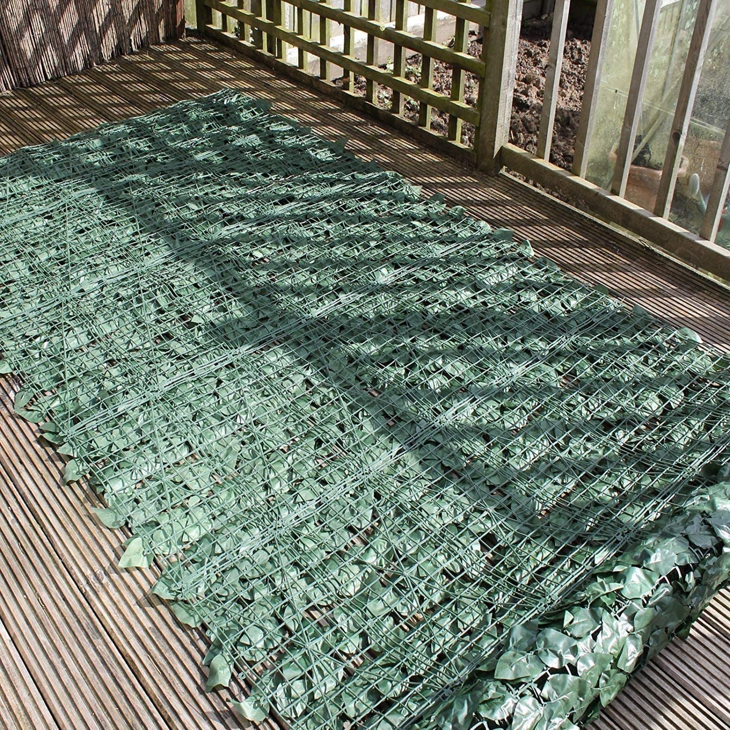 Artificial Leaf Privacy Screen for Outdoor Patio, Porch & Garden Decor - 200x400cm UV Resistant Greenery Panel - Perfect for Creating Shade, Privacy Fence & Backyard Landscaping