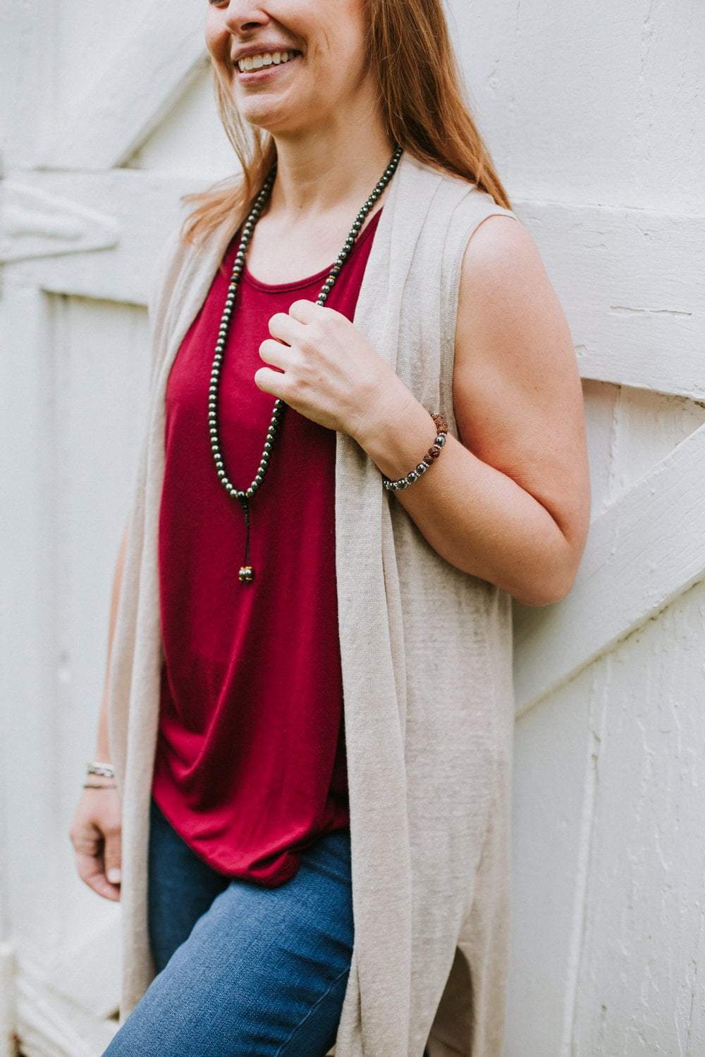 Authentic Hematite Root Chakra Mala Beads - 108 Meditation Prayer Beads for Grounding, Stress Relief & Energy Balancing - Perfect for Yoga, Meditation & Spiritual Healing Practices