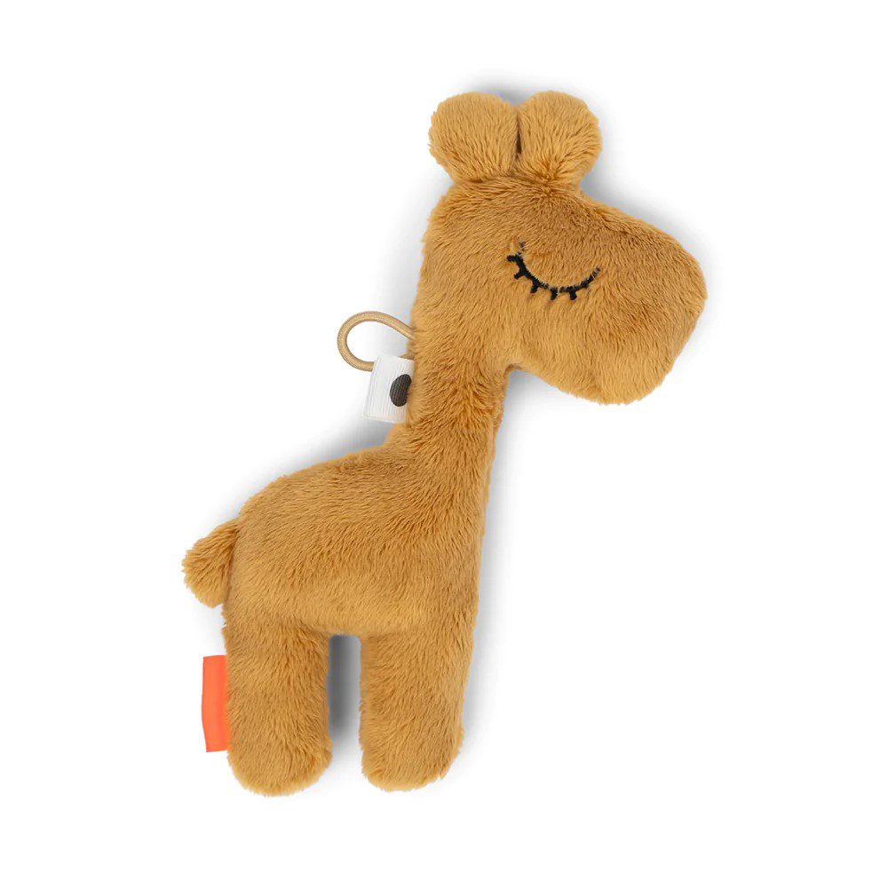 Done by Deer Tiny Sensory Rattle Toy - Soft Baby Teether & Developmental Toy for Infants 0-12 Months, Mustard Yellow (Raffi) | Perfect for Tummy Time, Sensory Play & Early Learning