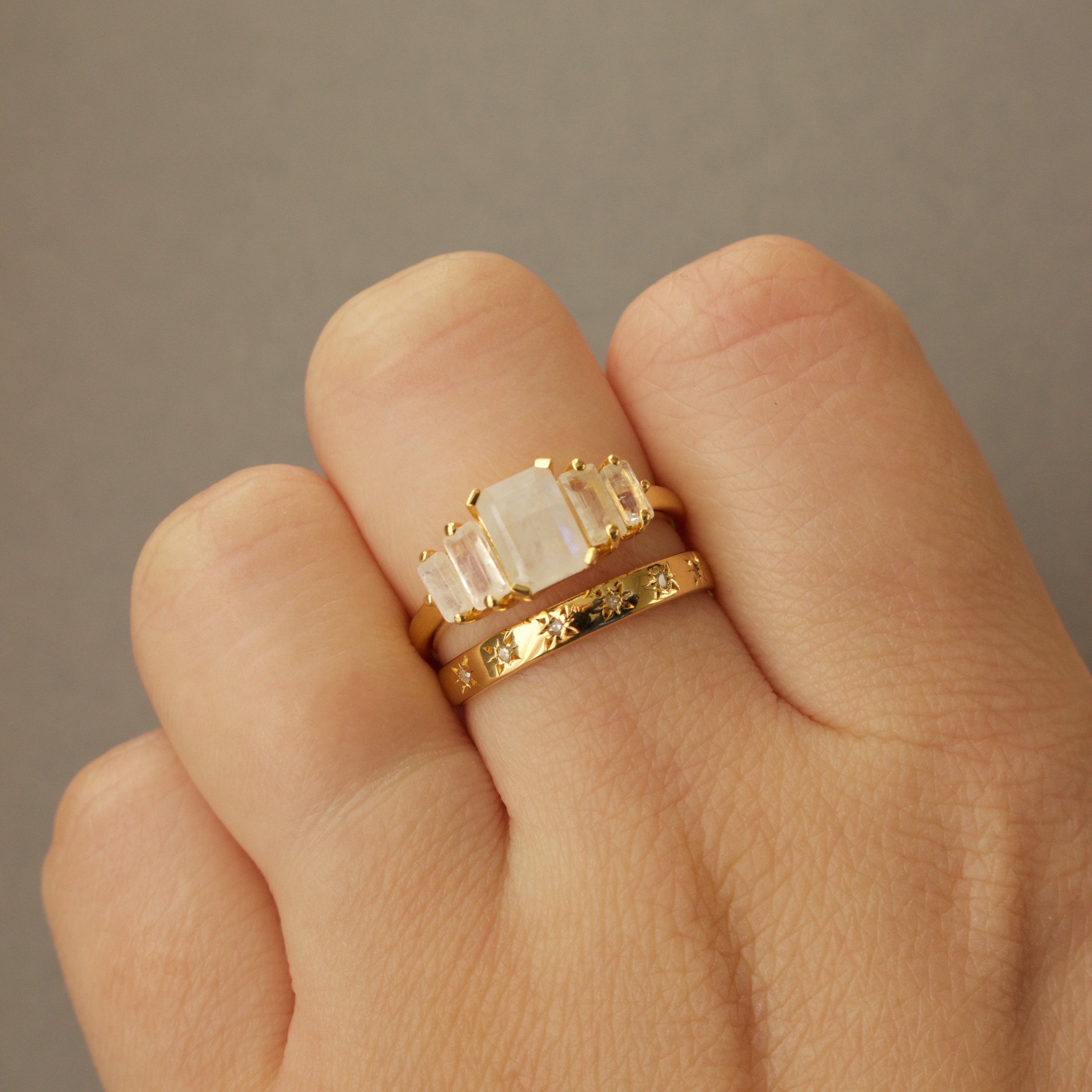 Moonstone Silver Ring for Women - Elegant Bohemian Jewelry for Everyday Wear & Special Occasions
