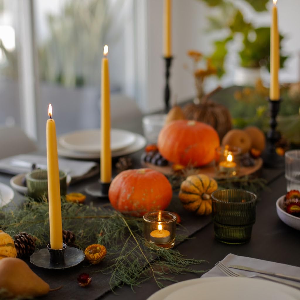 Pure Beeswax Taper Candles 12