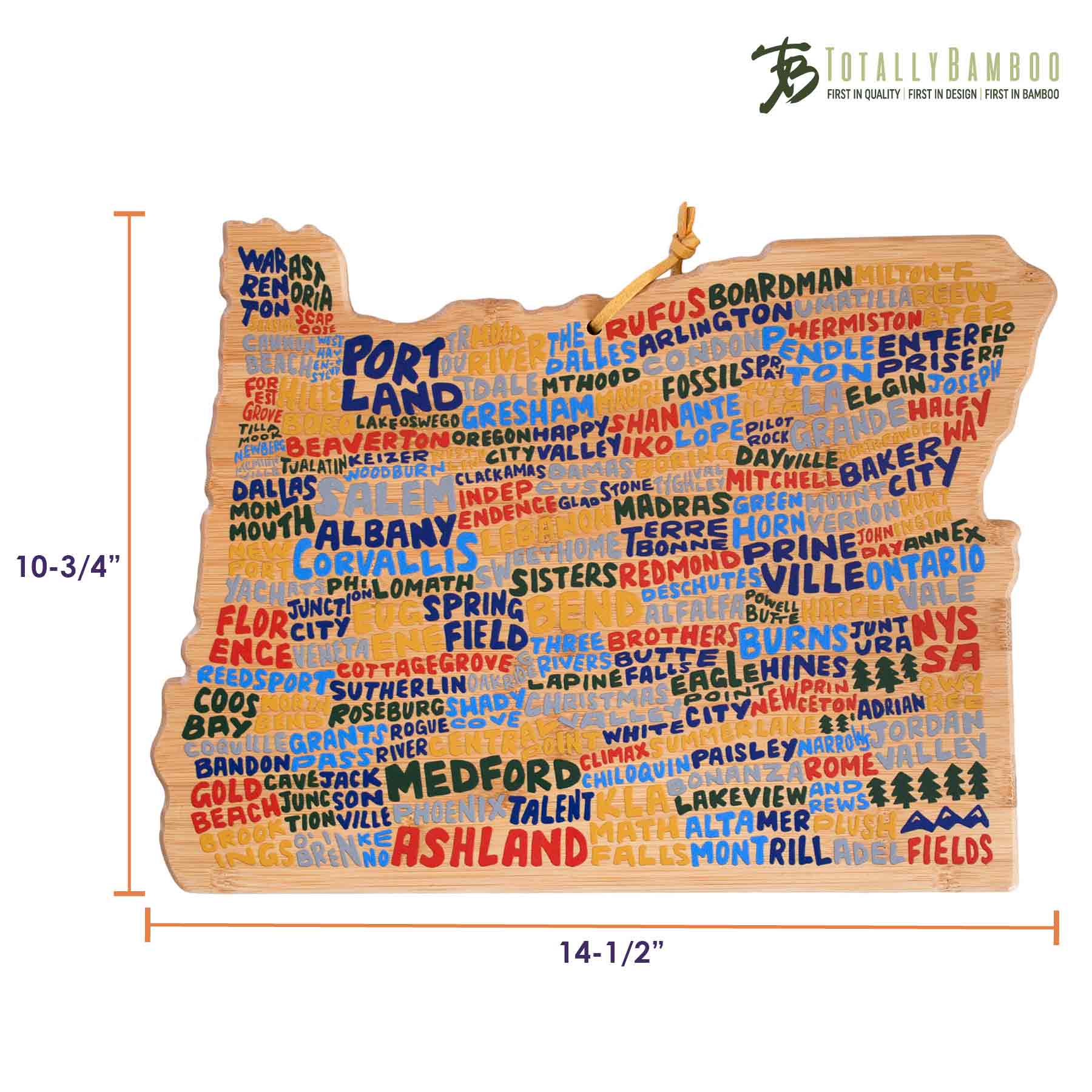Premium Oregon Wood Cutting Board with Artistic Design by Wander on Words™ - Perfect for Kitchen, Charcuterie Boards & Home Decor