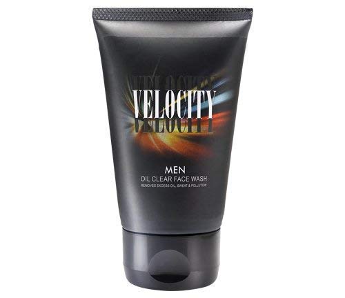 Velocity Oil Clear Face Wash for Men - 50g | Deep Cleansing & Oil Control | Acne Treatment & Pore Minimizer | Daily Skincare for Oily & Combination Skin | Gym, Work & Outdoor Use