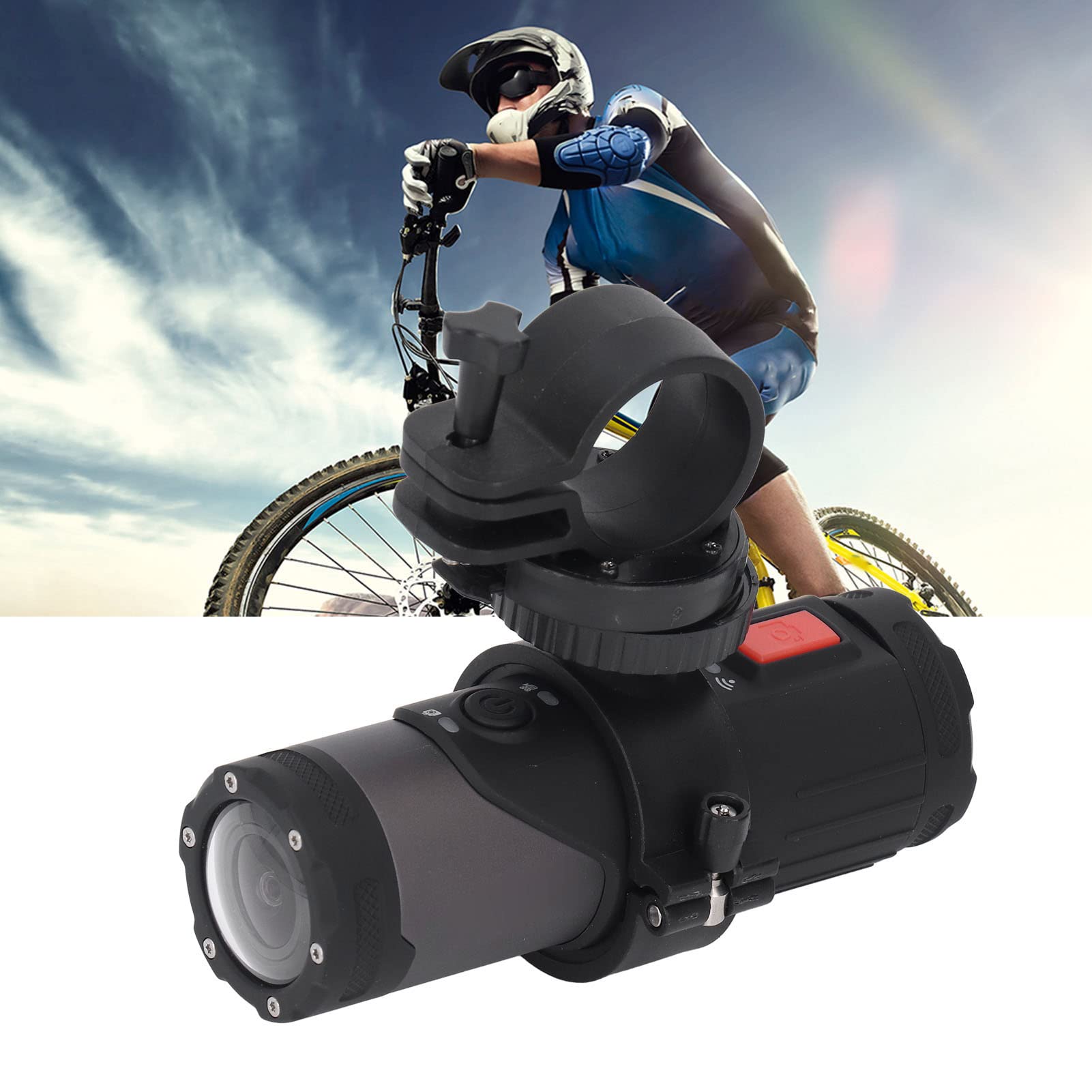 Mrisata S20+ 4K Motorcycle Helmet Camera - Waterproof 170° Wide Angle Action Cam with WiFi for Riding & Sports